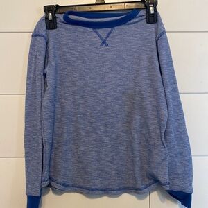 Boys and White Blue Long Sleeve Teddy Shirt